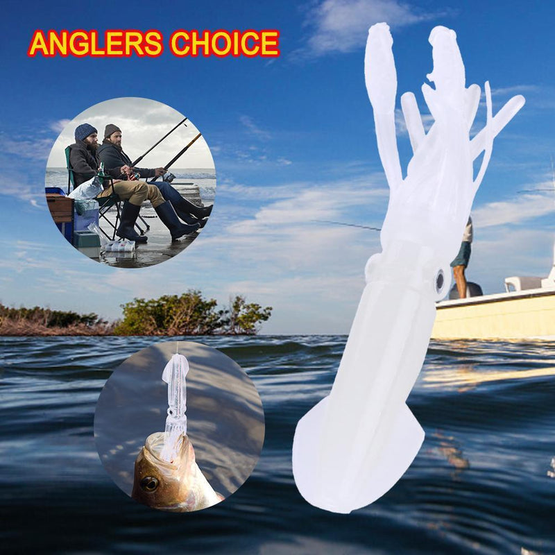 5x Luminous Squid 10cm 8g Lures Crankbait Artificial Soft Fishing Bait (2)