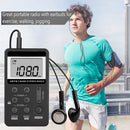 Portable Dual Band AM/FM Pocket Radio Digital Display Mini Radio (Black) Newly