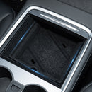 2pcs Flocking Organizer Container for Tesla 3/ Y Car Central Armrest Storage