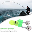 Night Fishing Rod Tip Night Light Twin Bells Ring Fish Bait Alarm (Green) Newly