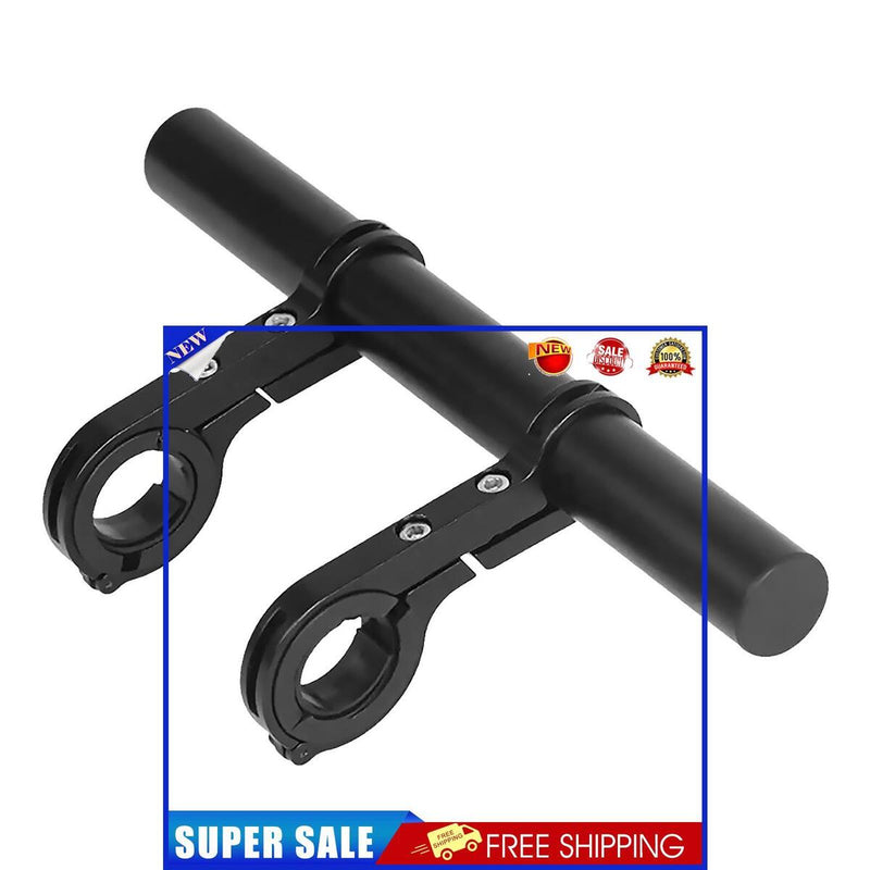 Bike Handlebar Extender Lightweight Durable Alloy Bracket Holder (Black)