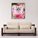 5D Cat Diamond Painting Cross Stitch DIY Kit Home Decor Craft Needlework