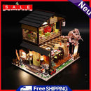 Japanisches Sushi-Restaurant-Holzhaus-Möbel-Miniatur-Baugruppen-Gebäude