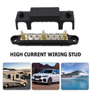 Bus Bar Terminal Power Distribution Block 150A DC 48V M6 Studs for Car RV Boat