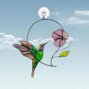 Stained Outdoor Indoor Sun Catcher Window Hanging Ornament Hummingbird Glass