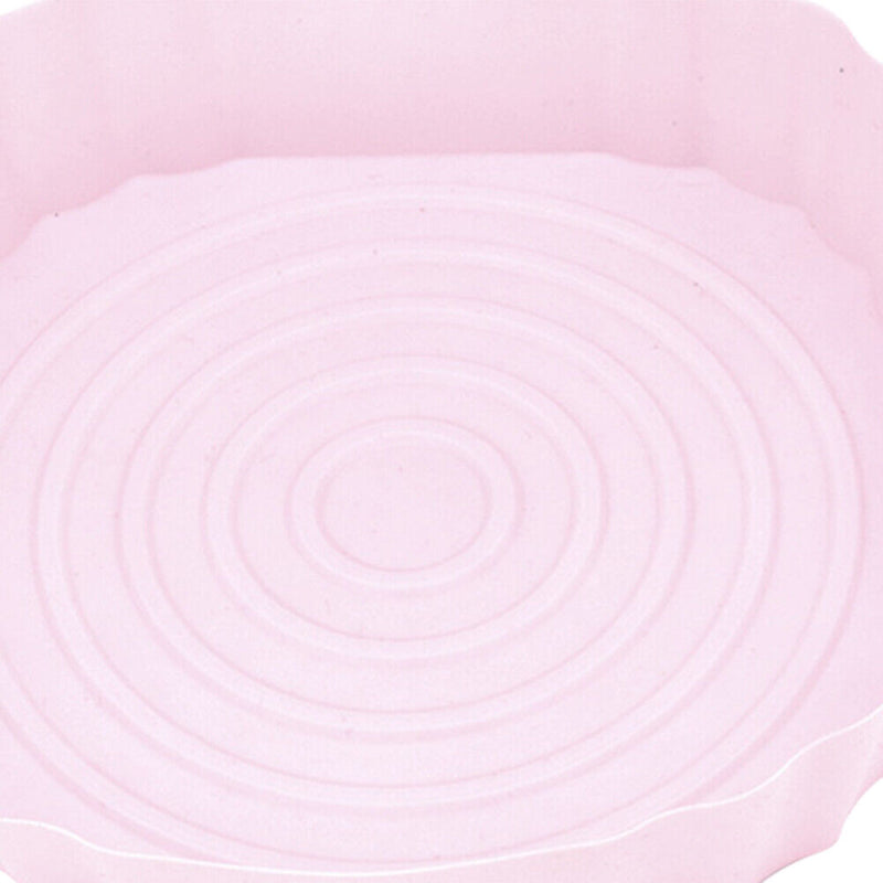 Silicone Air Fryer Liner Reusable Oven Baking BBQ Fryer Pan Mat (Pink)