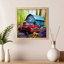 DIY Rhinestone House Car Dog Pictures Full Round Drill Diamond Painting Kit 5