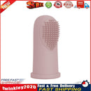 Silicone Dog Cat Finger Toothbrush Bad Breath Care Teeth Cleaning (Pink) Newly