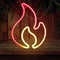 Fire Flame Neon Sign Light LED Hanging Wall Night Lamp Decor (Red White) Newly