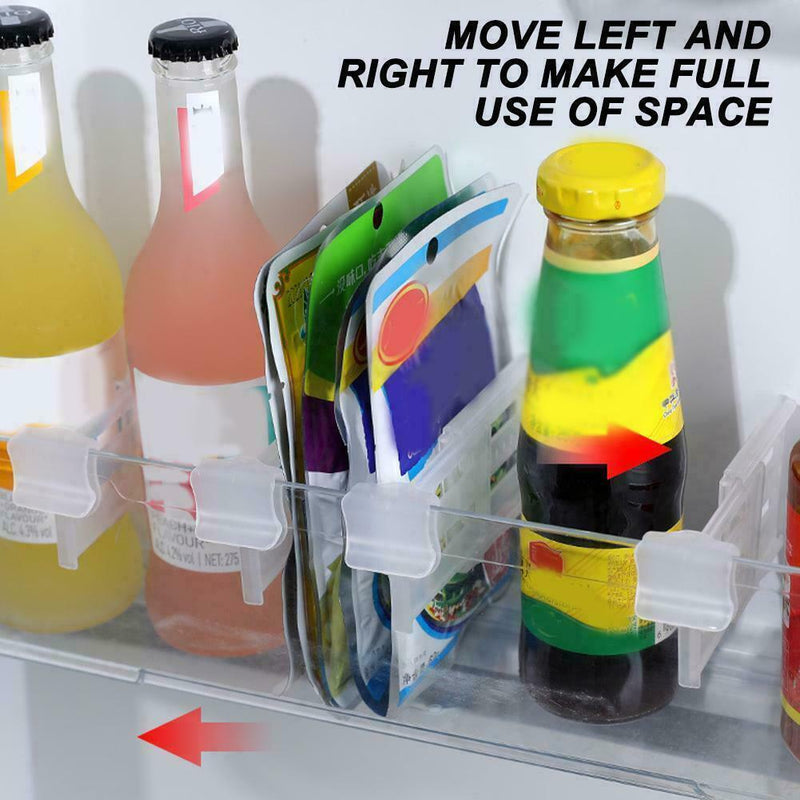 Refrigerator Space Telescopic Partition 4Pcs/Set Side Box Separator Door Z2W8