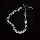Choker Row Diamond Necklace Crystal Necklace Metal Short Chain For Women|Girls