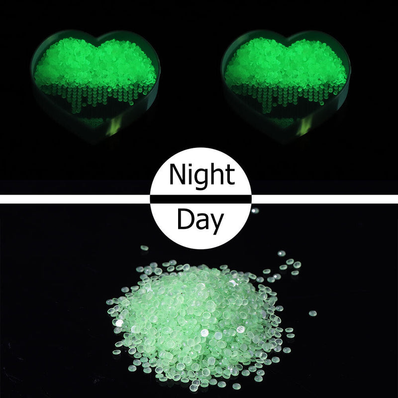 15g/Bag DIY Luminous Round Rhinestones Kit for Diamond Painting (Green) Newly