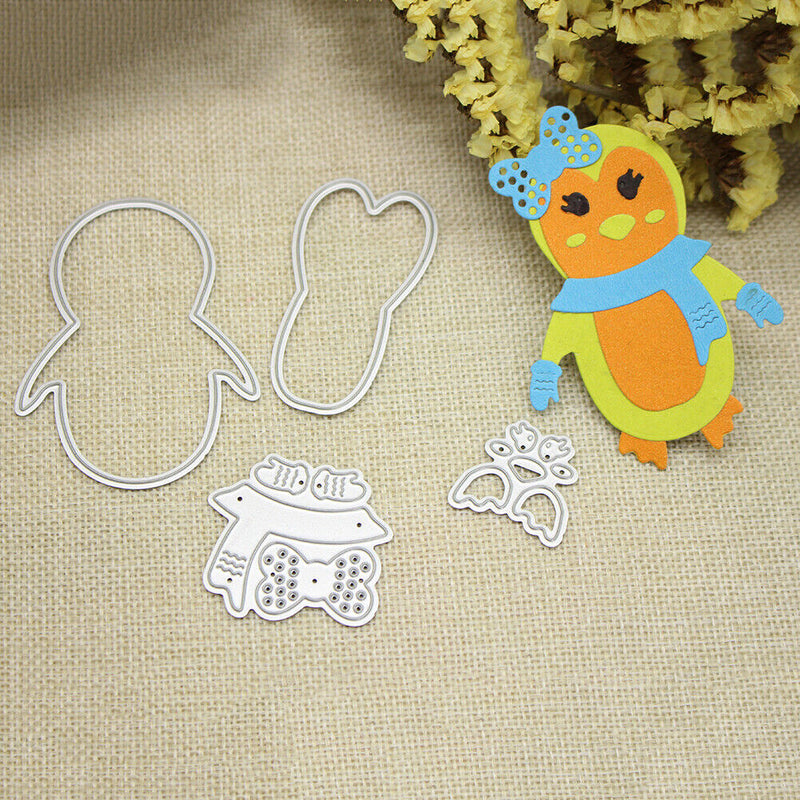 Snowvirtuos Girls Penguin Cutting Stamp Stencil DIY Scrapbooking Paper