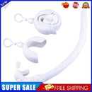 Silicone Foldable Snorkel Tube with Storage Case Roll Up Snorkel (White)