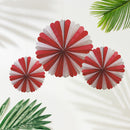 3pcs Halloween Bar Hanging Garland Bunting Round Paper Flower Banner Pull Flag
