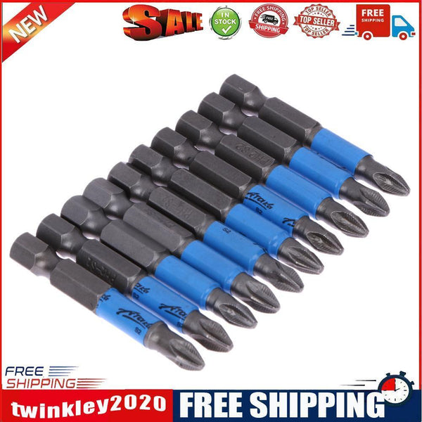 10 PC 1/4" Hex Magnetic Non Anti Slip Long Reach Electric Screwdriver PH2