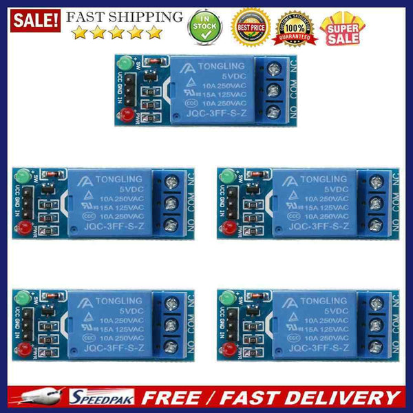 5pcs 1 Channel DC 5V Relay Switch Module for Arduino Raspberry Pi ARM AVR