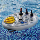 Inflatable Drink Holder Water Floating Beer Beverage Cup Saucer Snack Tray