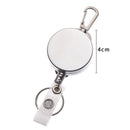 Metal ID Name Card Anti-Lost Clip Key Ring Lanyards Retractable Badge Holder
