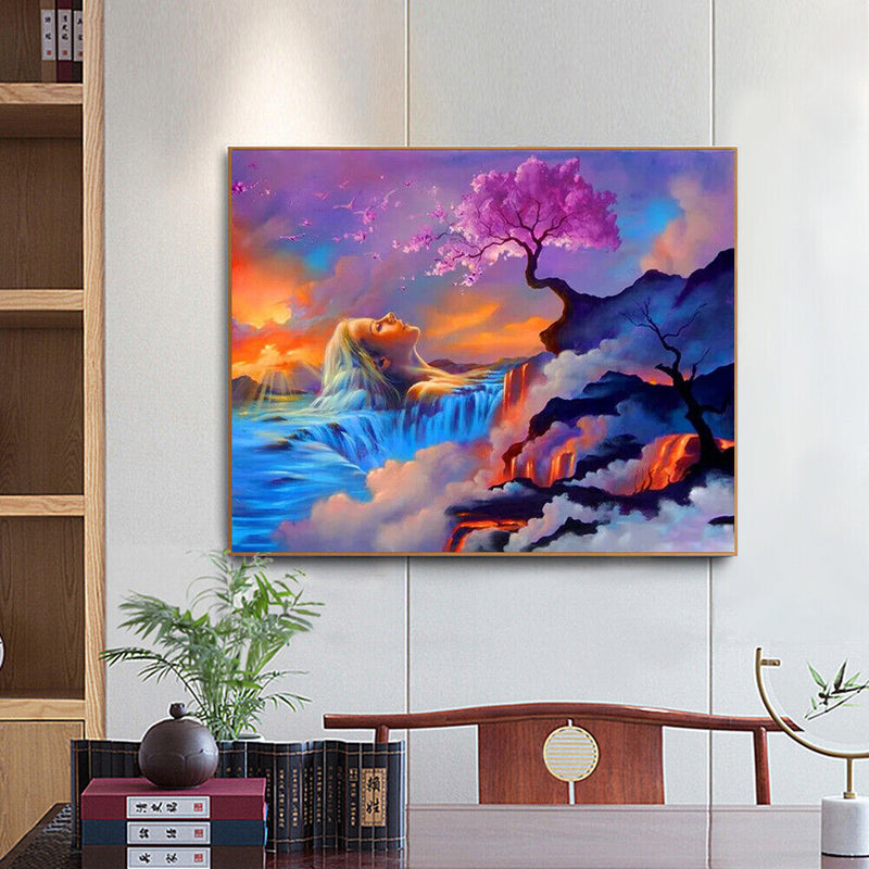 Nature Goddess Oil Paint By Numbers DIY Handpainted on Canvas Wall Art Pictures
