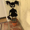 Evil Children Metal Silhouette Lawn Outdoor Plug-in Garden Sign Statue Decor