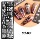 Stamp Stencils Polish Printing Stamping Plates Flowers Nail Templates Abstract