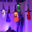 Halloween LED Light Hanging Wizard Hat Lamp Horror Props Home Bar Decor`