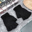 slip Warm Gloves Half Finger Mitten Fingerless Stretch Gloves Winter Thermal