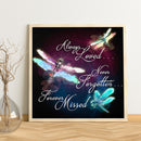 Dragonfly Text Frameless Oil Paint by Numbers Kit Handpainted Picture Art