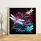 Dragonfly Text Frameless Oil Paint by Numbers Kit Handpainted Picture Art