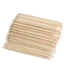 100Pcs Nail Art - Orange Wooden Sticks Cuticle Slider Remover Pedicure -