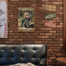 Old Man Riding Motorbike Metal Sign Plaque Wall Posters Decor for Home (B) Newly
