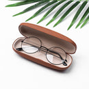Wood Grain Eyeglass Box Hard Kit Holder Spectacle Case Reading Glasses Case