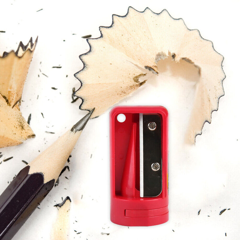 Woodwork Carpenter Pencil Sharpener Narrow Shaver Tool Stationery (Red)