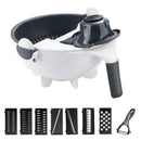 9 in 1 Multifunctional Vegetable Cutter With Drain Large Basket Capacity H E6B4