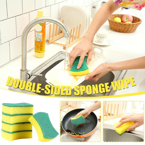 10 Double Sided Sponge Scrubbing Dish Cloth Cleaning Sponge Blocks T3N7