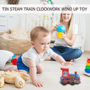 Retro Classic Nostalgia Tin Steam Train Clockwork Wind Up Toys Kids Gifts Newly