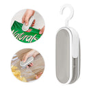 Mini Bag Sealer Heat Seal 2 in 1 Sealer Cutter Handheld Sealing Machine Grey