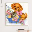 5D Full Round Drill Rhinestone Art DIY Flower Cat Dog Diamond Painting Kit Craft