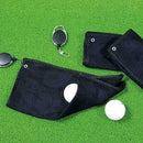Golf Towel Square Towel Easy Pull Rope Double Sided For Golfer Hook R0I5