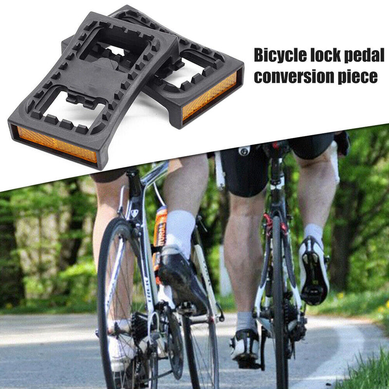 Bike Locking Pedal Cleats Flat Adapter Bicycle Flat Plate Conversion for M520