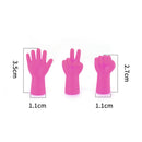 6pcs Cute Knitting Needles Point Caps Gesture Shape Needle Tip Stopper Protec