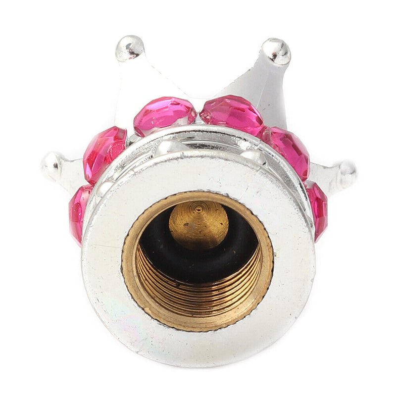 4pcs Rhinestone Car Wheel Tire Valve Cap Car Truck Tyre Rim Stem Dust Air Cover