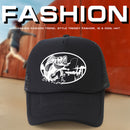 Adjustable Fish Baseball Cap Fisherman Trucker Hat for Women Men (Black)