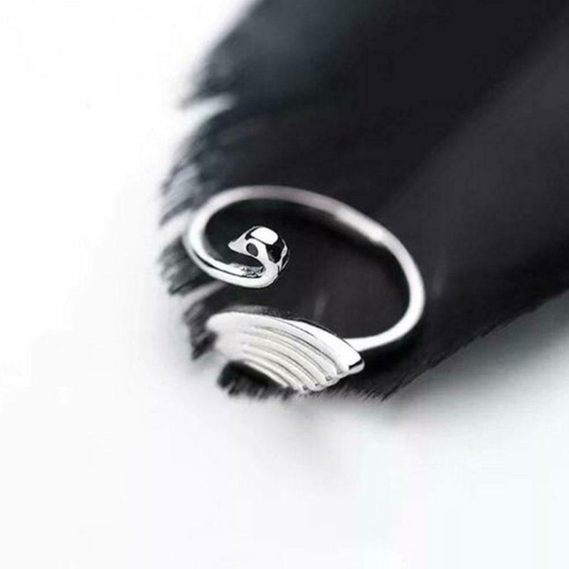 1x Swan Shape Knitting Loop Crochet Ring Thimble Guide Accessories Sewing C7X5