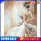 Frameless Oil Paint By Numbers Girl Back DIY Canvas Picture Kits (X720)