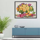 14CT Full Cross Stitch Gorgeous Vase Stamped DIY Embroidery Kits Handmade Crafts