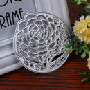 Metal cutting dies round circle flowers with leaf Scrapbook album invitatio