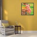 Diamond Painting 5D DIY piglet eating Full Round Drill Rhinestone Picture