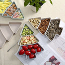Snack Storage Box Christmas Tree Shape Fruit Plate Desktop Fruits Organizer